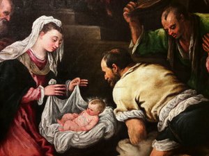 La Adoración de los pastores de Francesco Bassano the Younger